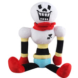 26 cm Papyrus Undertale skeleton plush with red scarf, gloves, and boots and blue shorts