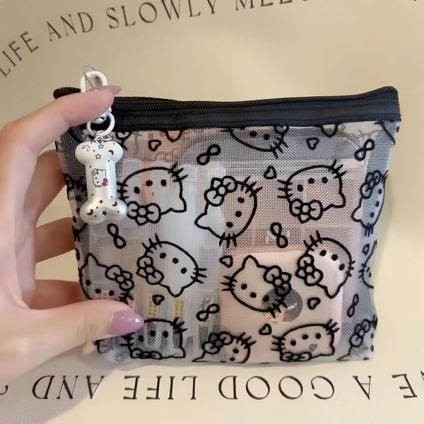 Hello Kitty Mesh Zip Pouch