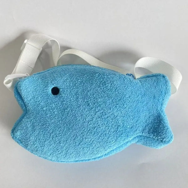 Blue Fish Plush Shoulder Bag