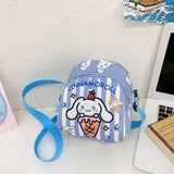 Sanrio Character Mini Crossbody Bag — Cinnamoroll blue ice cream design
