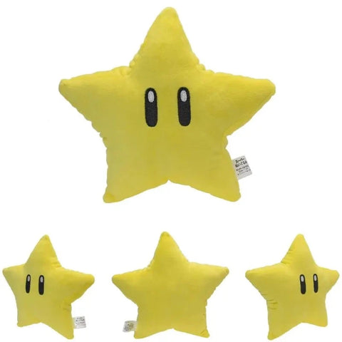 Super Mario Bros Yellow Power Star Plush Pillow