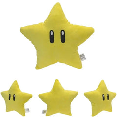 Super Mario Bros Yellow Power Star Plush Pillow