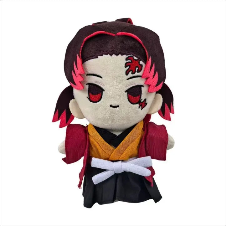 Yoriichi Tsugikuni Demon Slayer plush in a red haori and gold-colored kimono