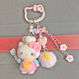 Hello Kitty Pom-Pom Keychain — Pink