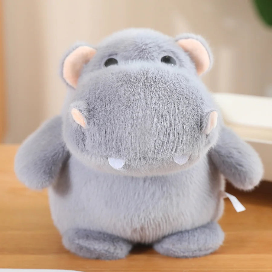 Gray Standing Hippo Plush — exact selected design