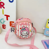 Sanrio Character Mini Crossbody Bag — My Melody pink stripe design
