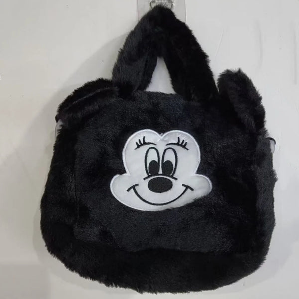 Minnie Mouse Plush Handbag – Black