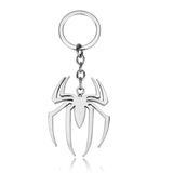 Spider-Man Emblem Metal Keychain — Silver-tone spider emblem