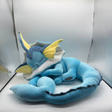 Sleeping Vaporeon Pokémon Plush – 45–50 cm — blue curled sleeping pose