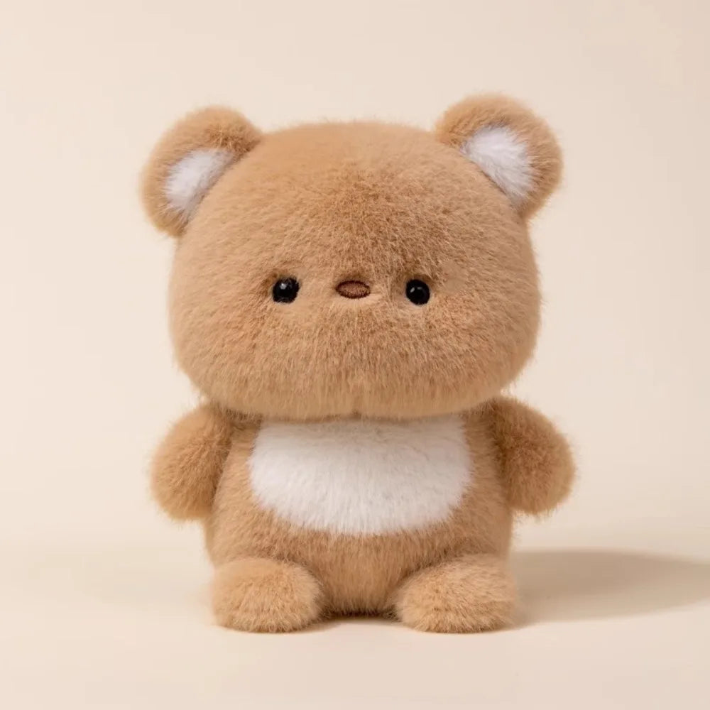 Round Brown Bear Companion Plush – 16 cm — front view