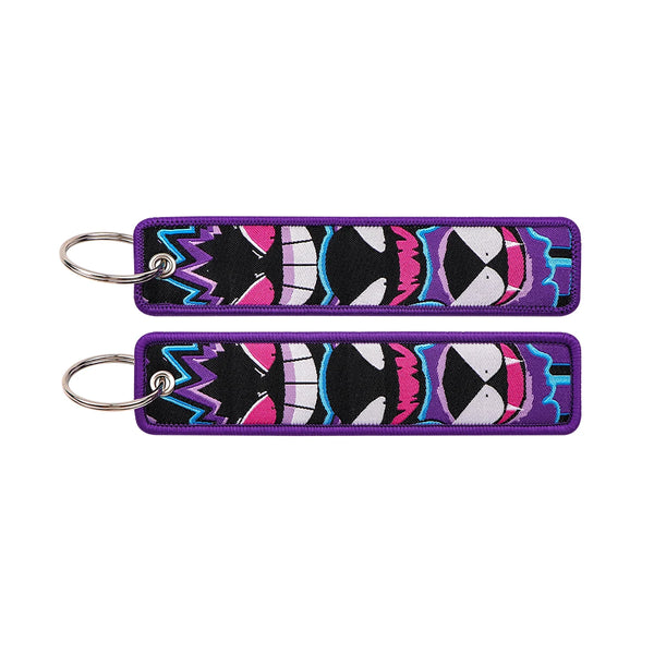Gengar Evolution Pokémon Embroidered Keychain – 13 cm