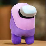 Purple Among Us crewmate plush with pale blue visor