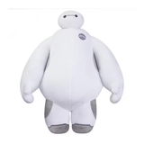 Baymax Big Hero 6 plush with white body, connected black eyes and gray chest detail