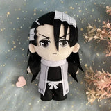 Byakuya Kuchiki plush with long black hair, white hair ornaments and a white scarf