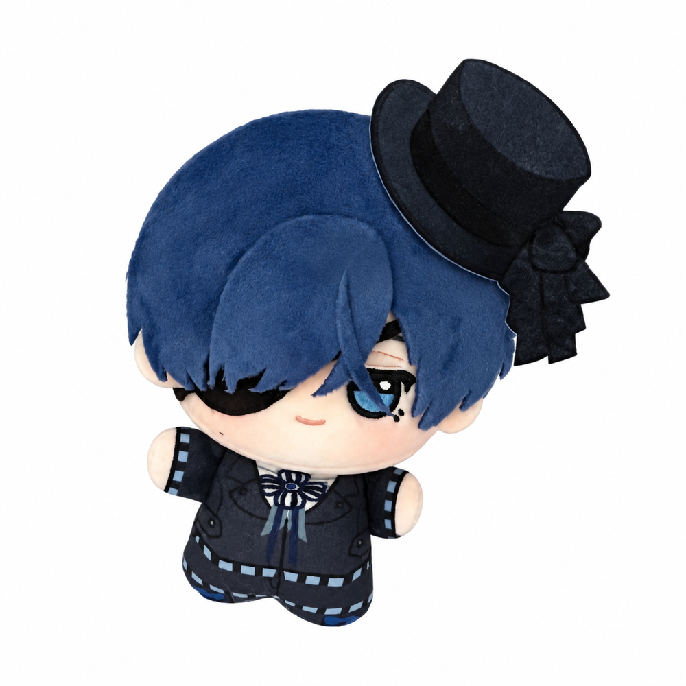 Ciel Phantomhive Black Hat Mini Plush – Black Butler – 10 cm in the exact pictured black-hat design