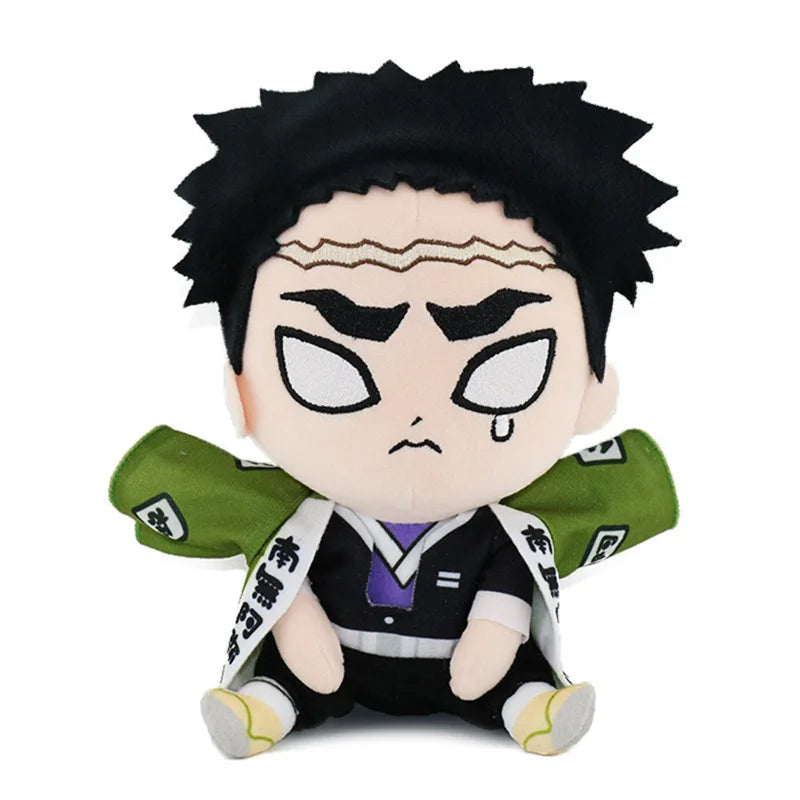 Gyomei Himejima plush with short black hair, pale eyes and a green stole