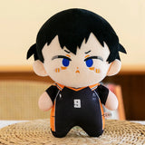 Tobio Kageyama plush with dark hair, blue eyes and a black number 9 volleyball uniform