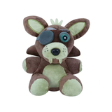 Phantom Foxy Five Nights at Freddy’s plush with green details and an eyepatch