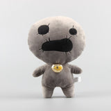 Gray The Binding of Isaac plush with stitched face and yellow pendant