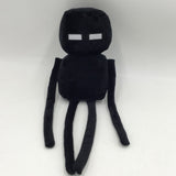 Black Minecraft Enderman plush with a square head, pale rectangular eyes, and long arms and legs