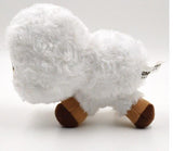 White Minecraft sheep plush viewed from the opposite side
