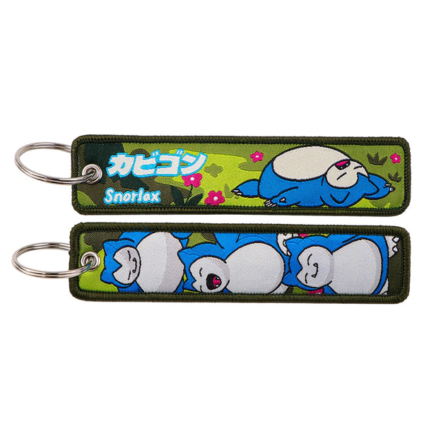 Snorlax Pokémon Embroidered Keychain