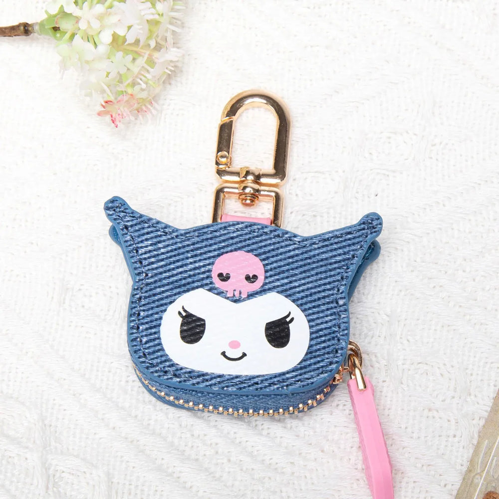 Kuromi Mini Coin Purse Keychain — Blue Kuromi