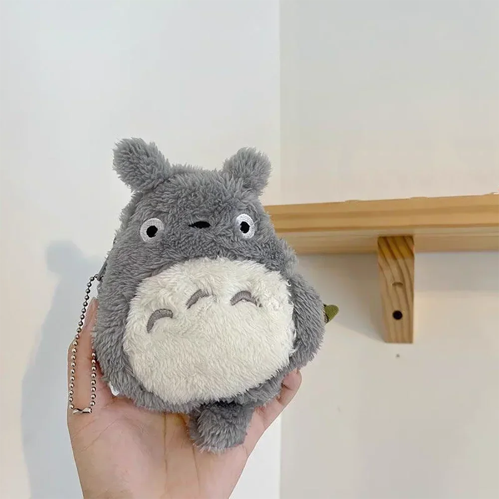 Totoro Plush Coin Purse Keychain — Gray Totoro