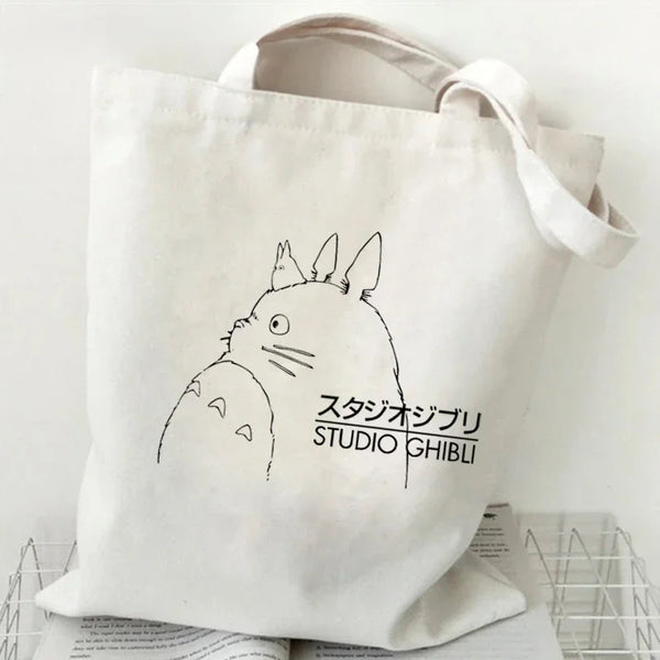 Totoro Line Art Tote Bag