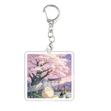 Totoro Cherry Blossom Acrylic Keychain — Cherry blossom Totoro