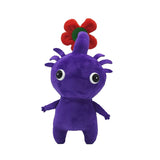 Purple Pikmin plush with head spikes and red flower