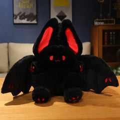 Black & Red Bat Rabbit Plush – 25 cm