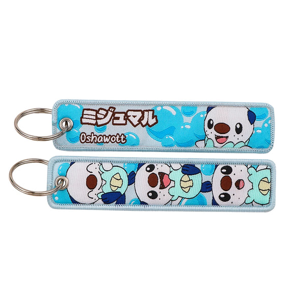 Oshawott Pokémon Embroidered Keychain – 13 cm