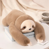 Light brown long-arm sloth plush with a smiling cream-colored face, 30 cm