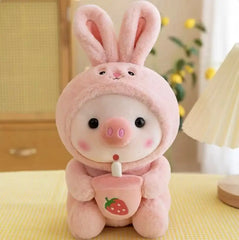 Boba Pig Plush in Bunny Costume – 25 cm