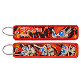 Victini Pokémon Embroidered Keychain — orange flame artwork