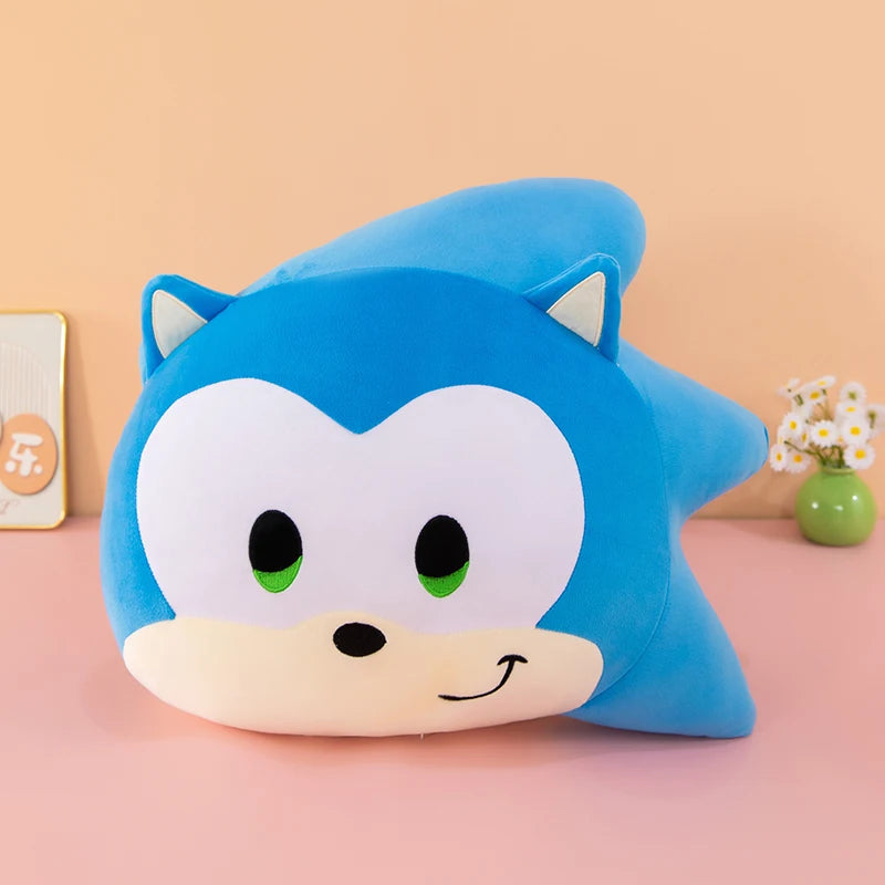 Sonic the Hedgehog Face Plush Pillow — Sonic / 35cm