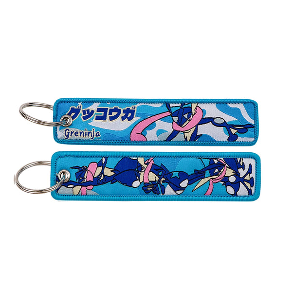 Greninja Pokémon Embroidered Keychain – 13 cm