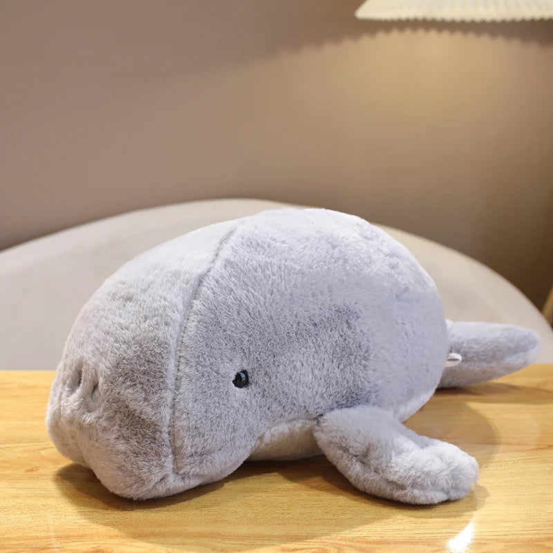 Gray Manatee Plush – 40 cm — front view