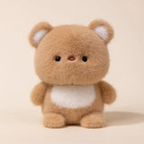 Round Brown Bear Companion Plush – 16 cm — front view