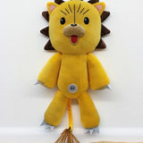 Kon Bleach lion plush with yellow body, brown mane, embroidered face and long tail