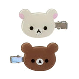 Rilakkuma & Korilakkuma Hair Clip Pair — front view
