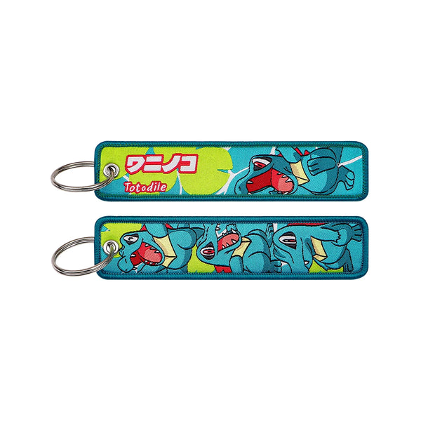 Totodile Pokémon Embroidered Keychain