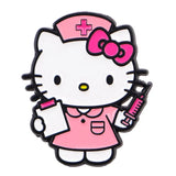 Hello Kitty Nurse Enamel Pin — pink uniform, bow and nurse cap