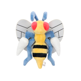 Yellow-and-black Beedrill Pokémon plush with red eyes, pale wings and stingers