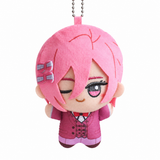 Hyoma Chigiri pink suit mini plush from Blue Lock, approximately 12 cm