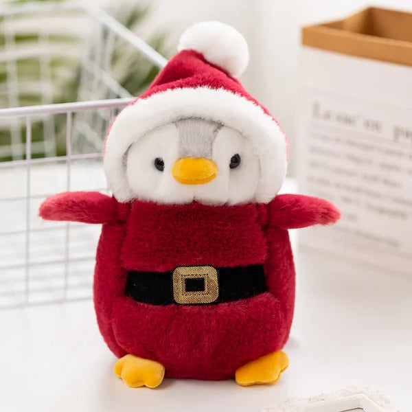 Christmas Penguin Plush – Santa & Snowman