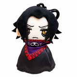 Feitan Hunter × Hunter 13 cm mini plush with black hair, golden eyes and purple skull scarf