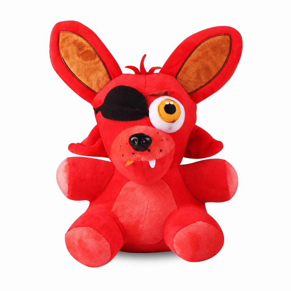 Red Foxy FNAF plush with black eye patch