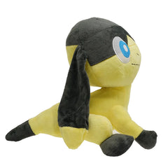 Helioptile plush in yellow and black, side view